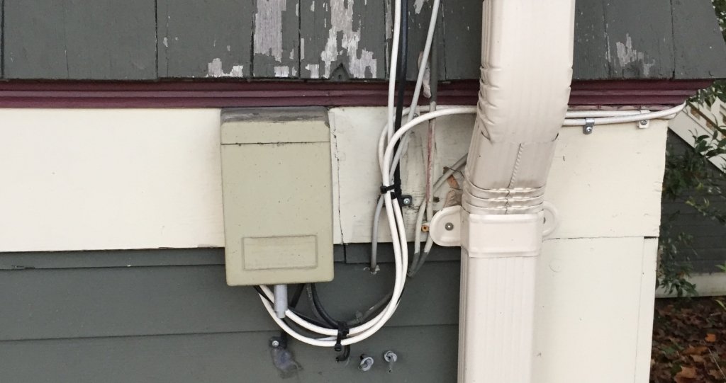 Electrical Wires Too Close to Gutter Downspout